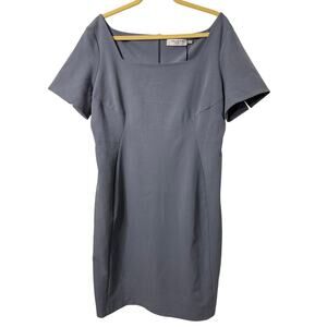 NWT MM Lafleur Noa 1.0 Dress Denim Blue Sz 16 Recycled Wondertex
